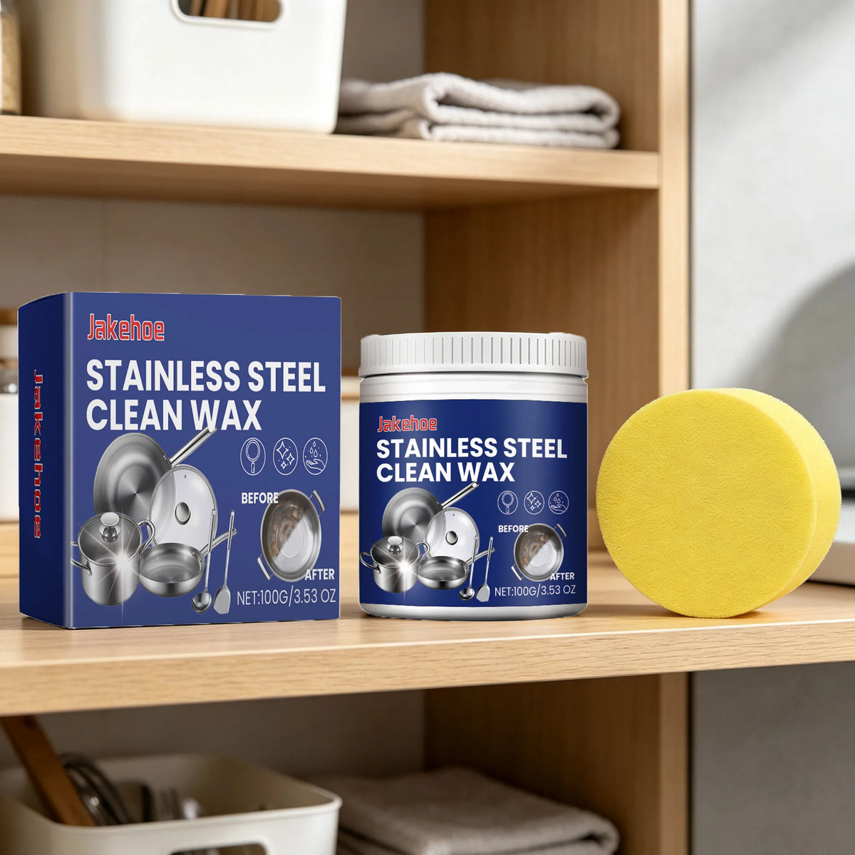 Stainless Steel Cleaner Wax 100g – Cookware Polishing Paste Cookware Cleaning Paste Qst