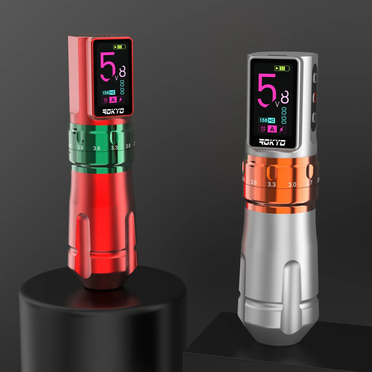 ROKYO CR07 Wireless Tattoo Machine Pen | OLED Adjustable Stroke Wireless Tattoo Machine Qme