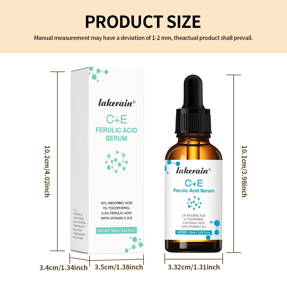 Vitamin C Face Serum with Ferulic Acid & Vitamin E | Lakerain Vitamin C Face Serum Qst