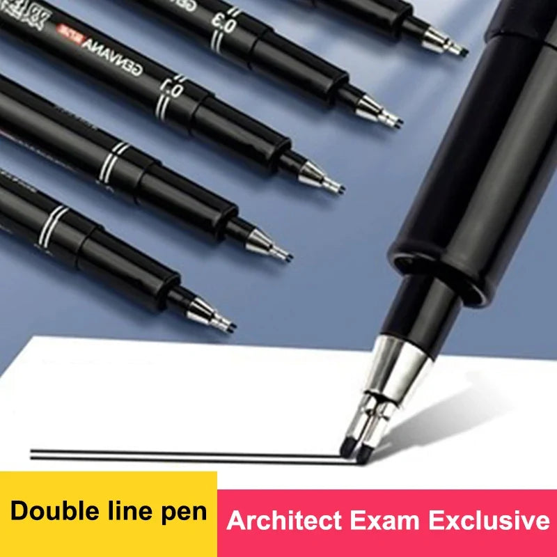 Double-Line Gel Pen for Architecture, Design & Note-Taking Gel Pen Qme