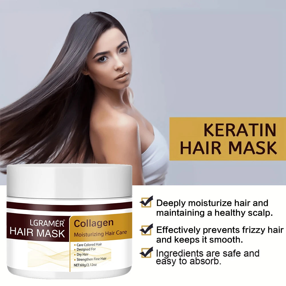Collagen & Keratin Hair Mask – Deep Hydrating Treatment Hair Mask Treatment Qst