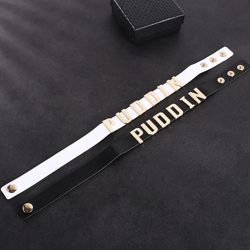 Leather Puddin Choker Cosplay Collar – Punk Necklace Cosplay Choker Collar Qme