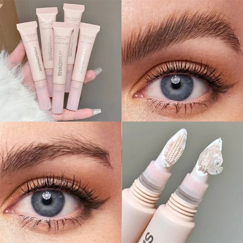 Transparent Eyebrow Gel Wax – Waterproof Long-Lasting 3D Brow Eyebrow Gel Wax Qme