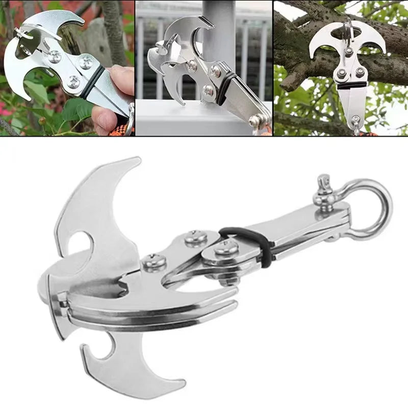 Stainless Steel Folding Grappling Hook – Portable Climbing Claw Climbing Hook Qst