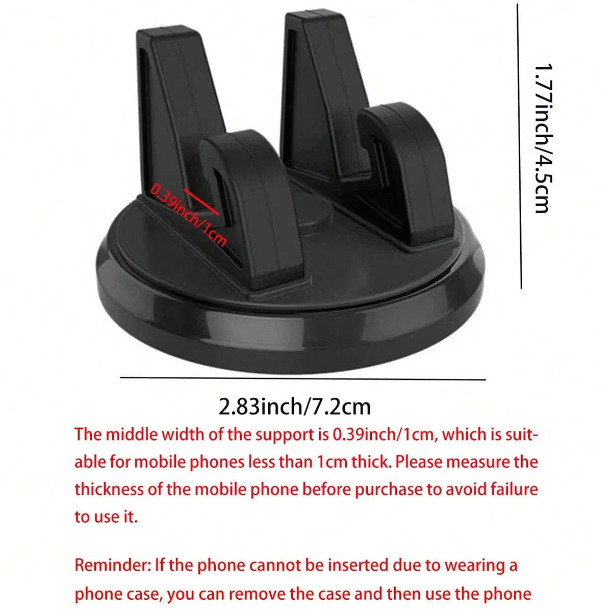 360° Rotatable Adhesive Car Phone Holder Mount | ABS Car Phone Mount Qme