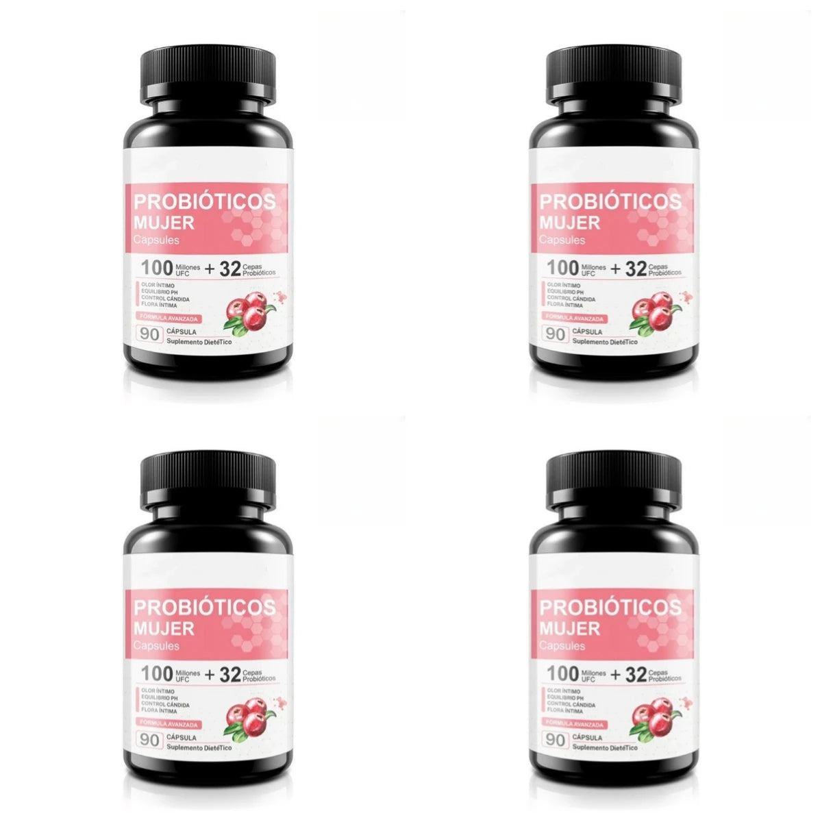 Probiotics for Women – 32 Strains, 100M CFU, 90 Capsules Probiotic Supplement Qst 4 bottles