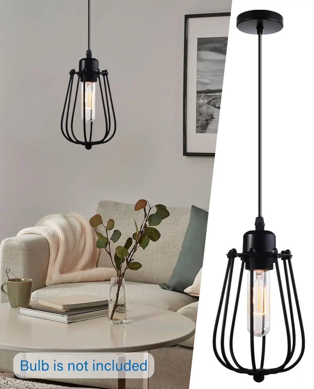 Vintage Concrete Pendant Light – Retro Industrial Hanging Lamp Pendant Light Fixture Qme