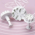 Primrose Flower Plunger Cutters – 3pc Fondant Cake Decorating Set Fondant Plunger Cutter Qme A