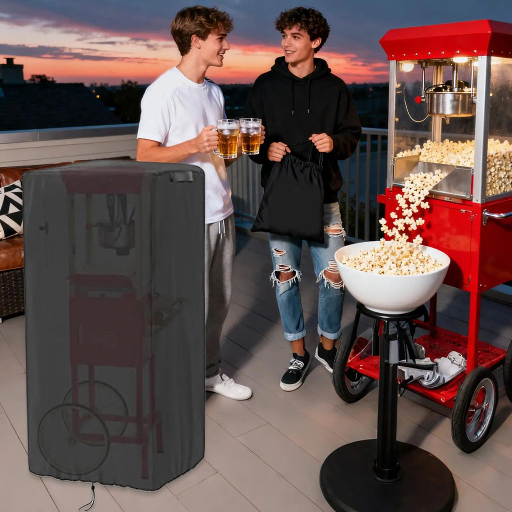 Popcorn Machine Cart Cover – Heavy Duty 420D Waterproof Appliance Cover Qme
