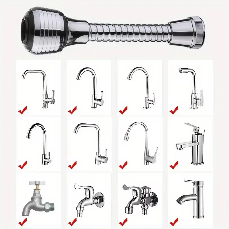 360° Dual Mode Faucet Aerator Extender – Water Saving Sprayer Faucet Aerator Extender Qst