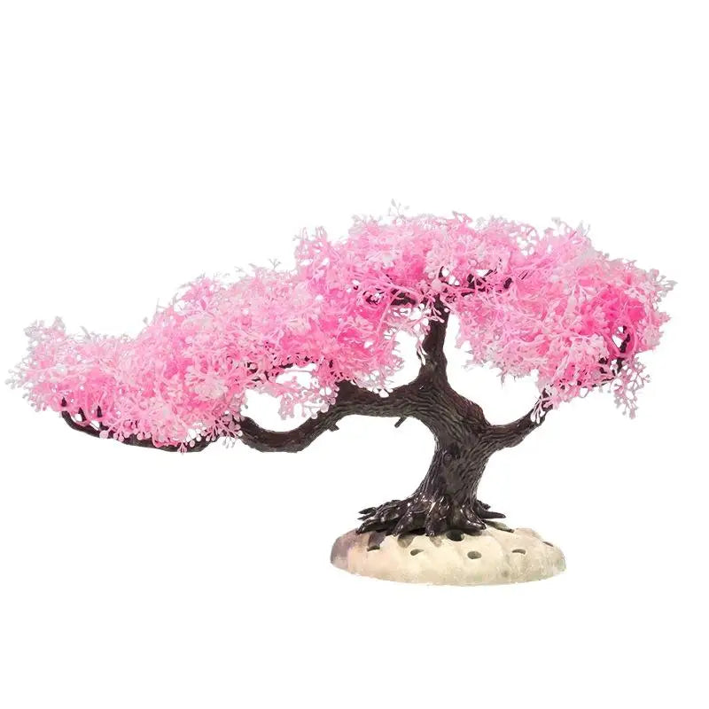 Artificial Cherry Blossom Tree Fish Tank Aquarium Decoration Aquarium Decoration Qme