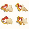Stainless Steel Cookie Cutters – Animal & Heart Shapes Set Cookie Cutter Set Qme 4PCS