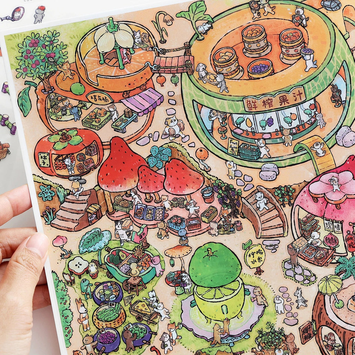 DIY Cartoon Landscape Scene Stacking Stickers – 4 Scenes DIY Scene Stickers Qme