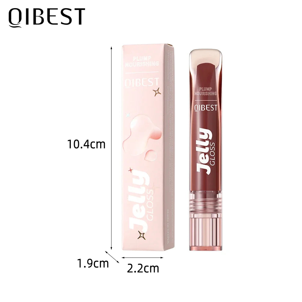 QIBEST Mirror Jelly Lip Gloss – Shiny Moisturizing Gloss Jelly Lip Gloss Qme