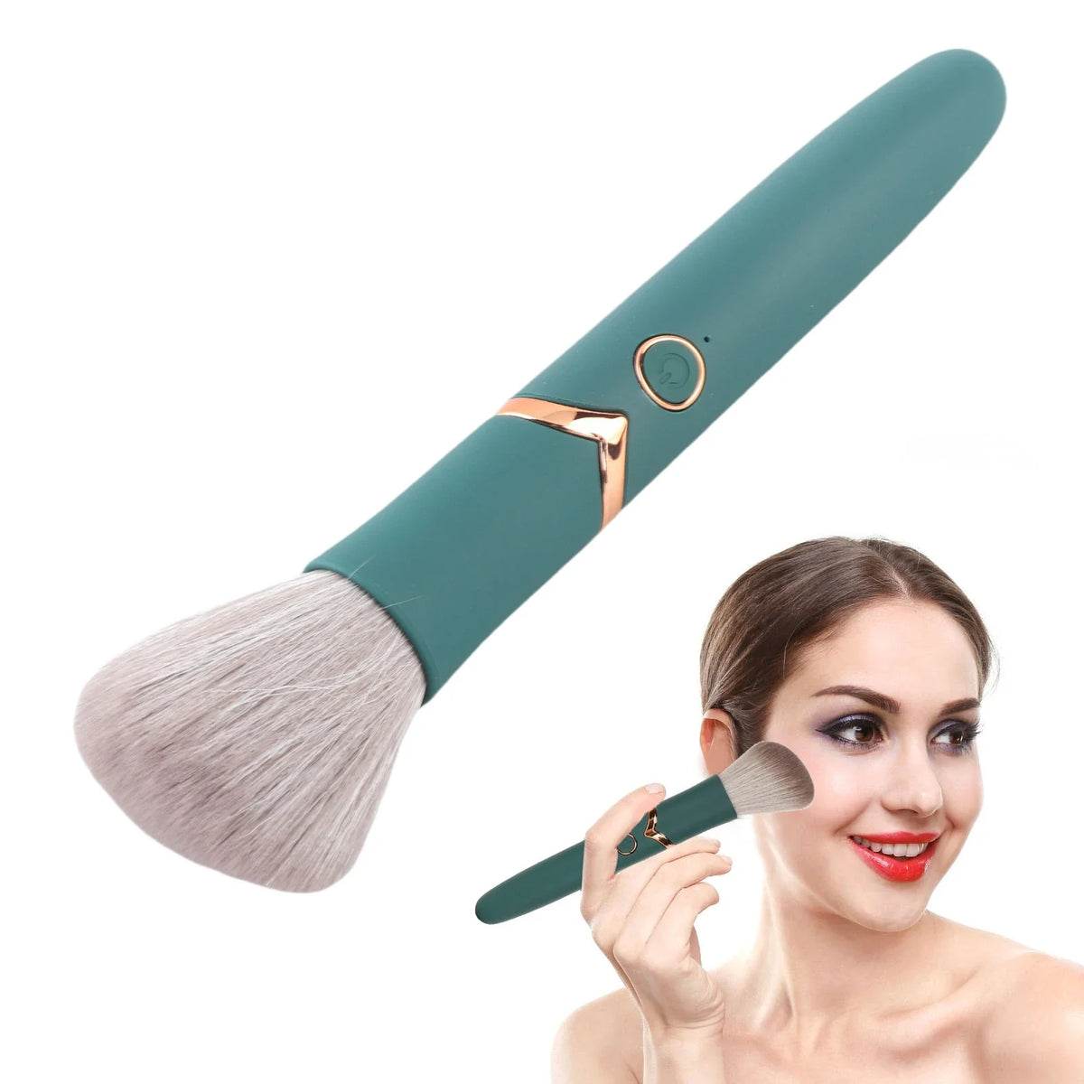 Electric Rechargeable Makeup Brush – 10-Speed Loose Powder Electric Makeup Brush Qme