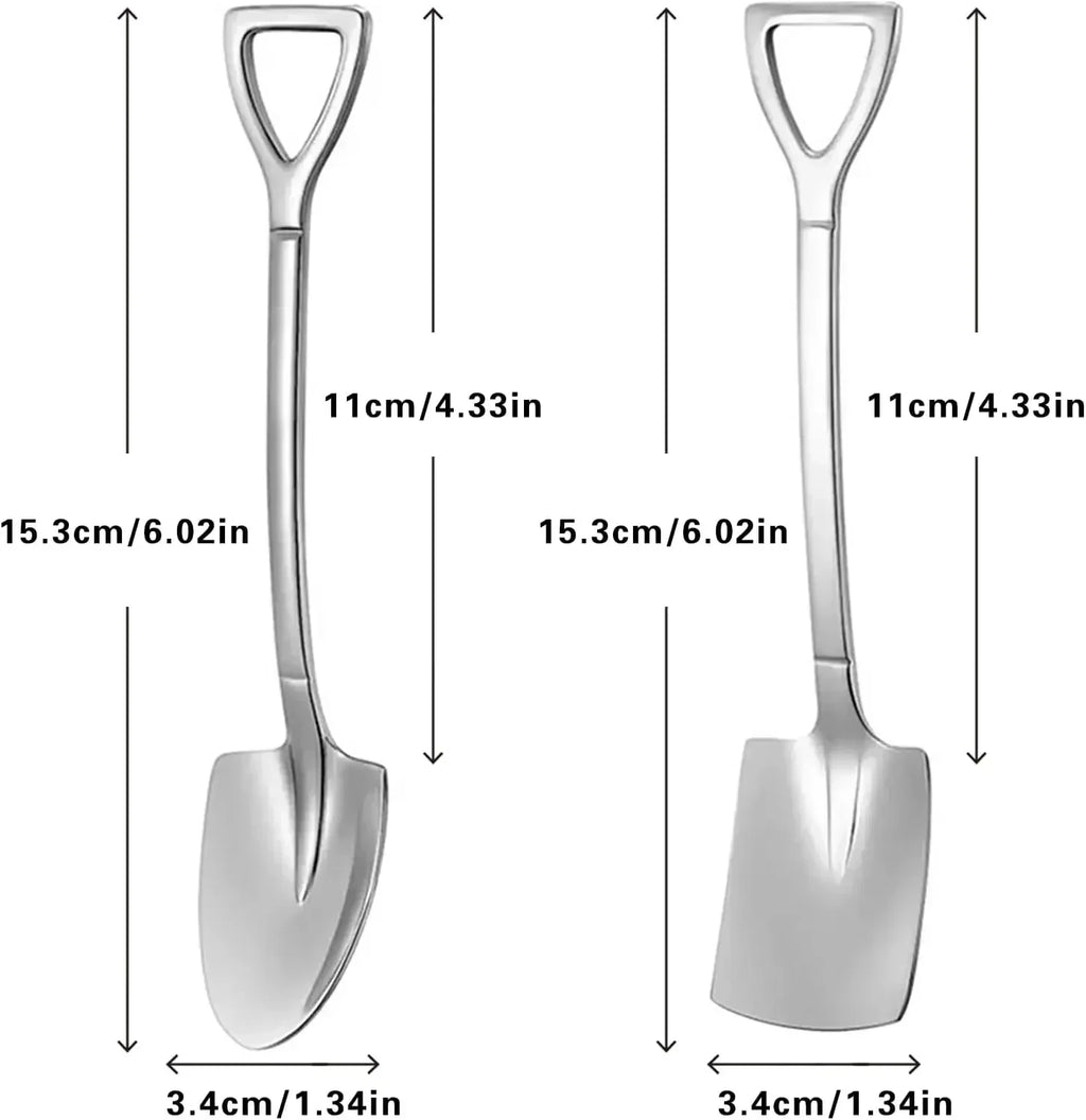 Stainless Steel Ice Cream Dessert Spoon Set – 5 Colors, 4 Pcs Dessert Spoon Set Qme
