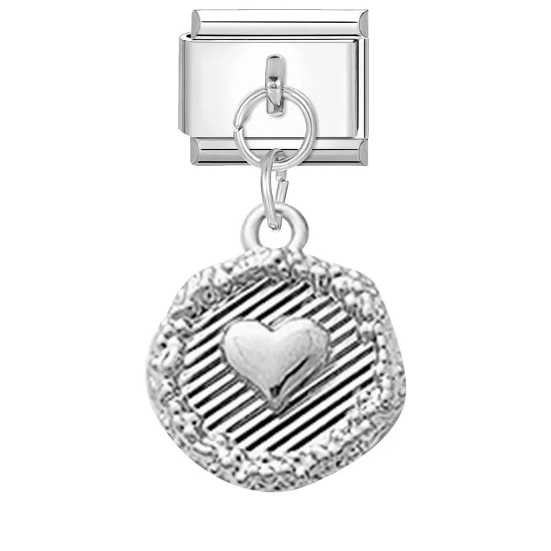 Italian Charm Link – Moon Shell Heart Seahorse | 29 Colors Italian Charm Link Qme Style 2