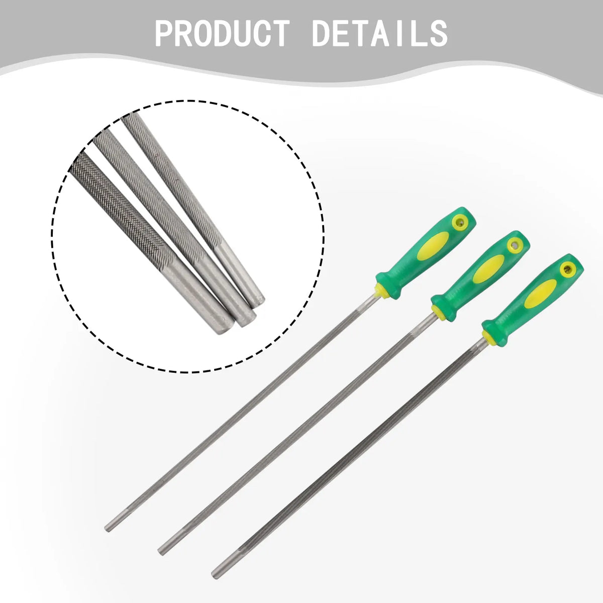 Chainsaw Chain File Sharpener Set – 4mm 4.8mm 5.5mm Carbon Steel Chainsaw File Sharpener Qme
