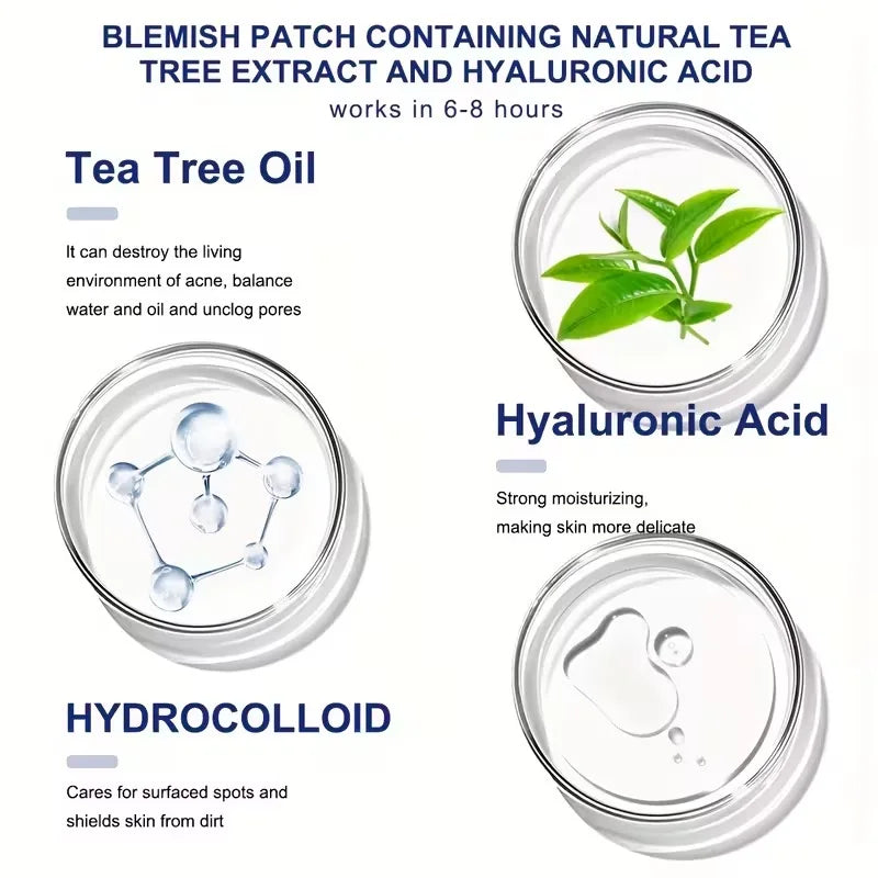 78pc Hydrocolloid Pimple Patches Day & Night – Tea Tree Oil Pimple Patches Qst