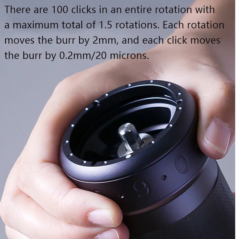1Zpresso Kultra Portable Manual Coffee Grinder – 7-Core Burr Manual Coffee Grinder Qst