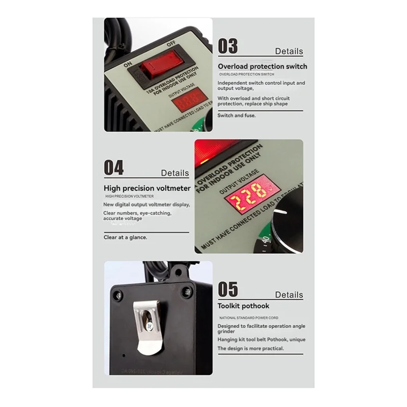 4000W Variable Voltage Regulator & Grinder Speed Controller Speed Controller Qme