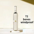 72-Bone Windproof Auto Folding Umbrella – UV & Rain Cover Automatic Folding Umbrella Qst Iron 12K White