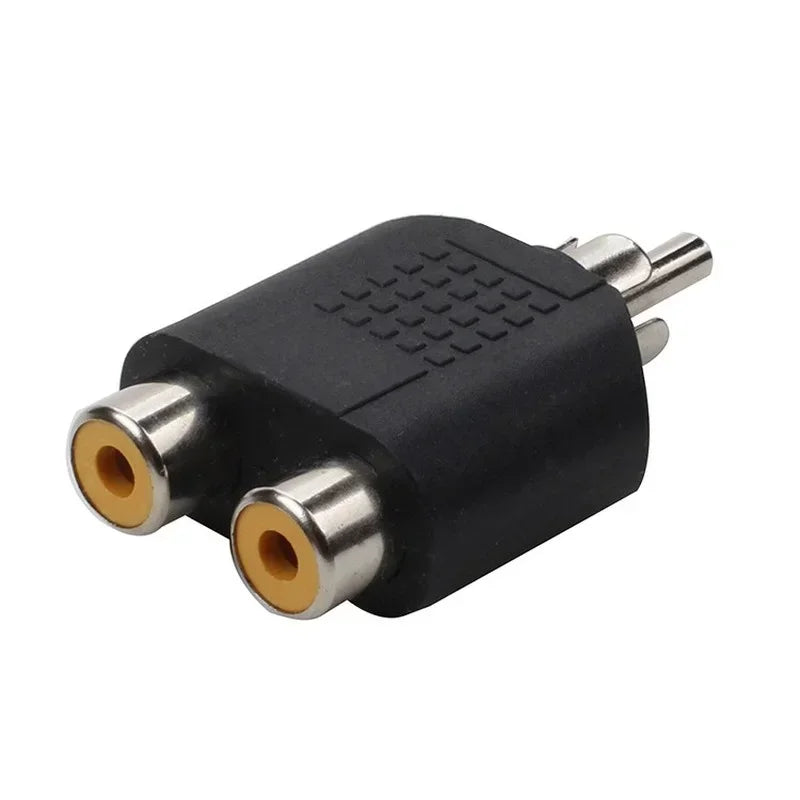 RCA 1-to-2 Audio Cable Adapter Splitter | Zinc Alloy RCA Audio Adapter Qme