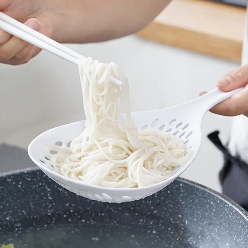 Slotted Pasta Spoon Strainer Scoop Skimmer Set with Handle Slotted Spoon Set Qme