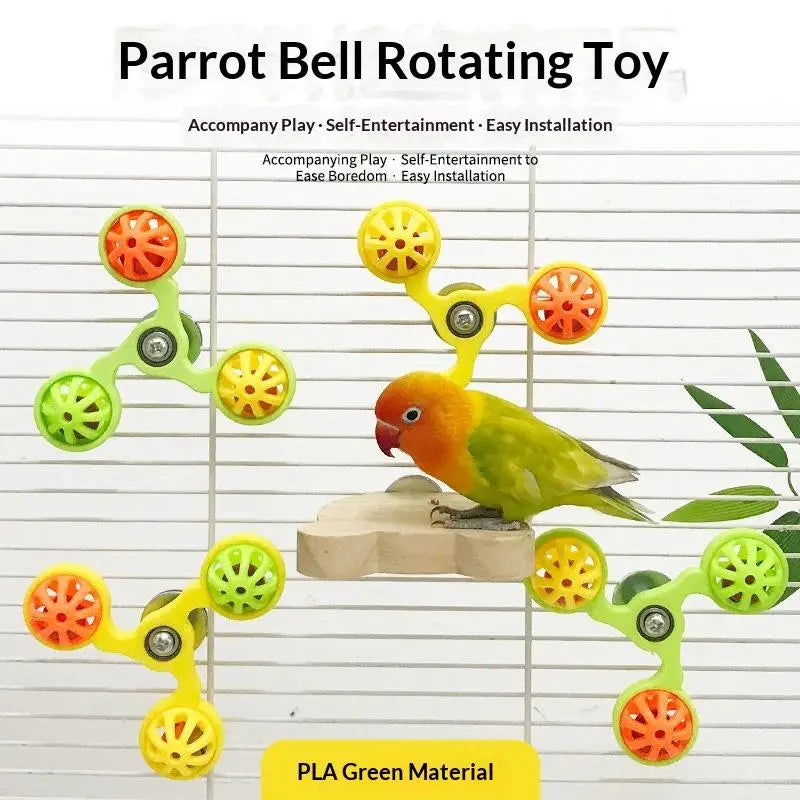 Rotating Windmill Chewing Toy for Parrots & Pet Birds Parrot Bird Toy Qme