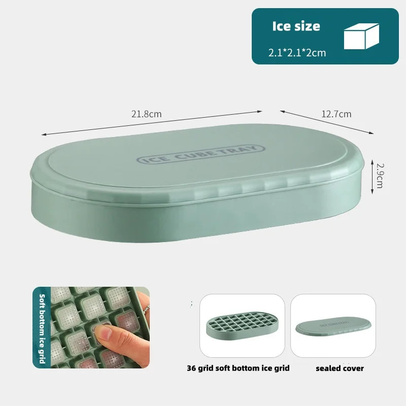 Large 72-Grid Press-Type Ice Cube Mold – Stackable Silicone Tray Ice Cube Mold Qme a layer