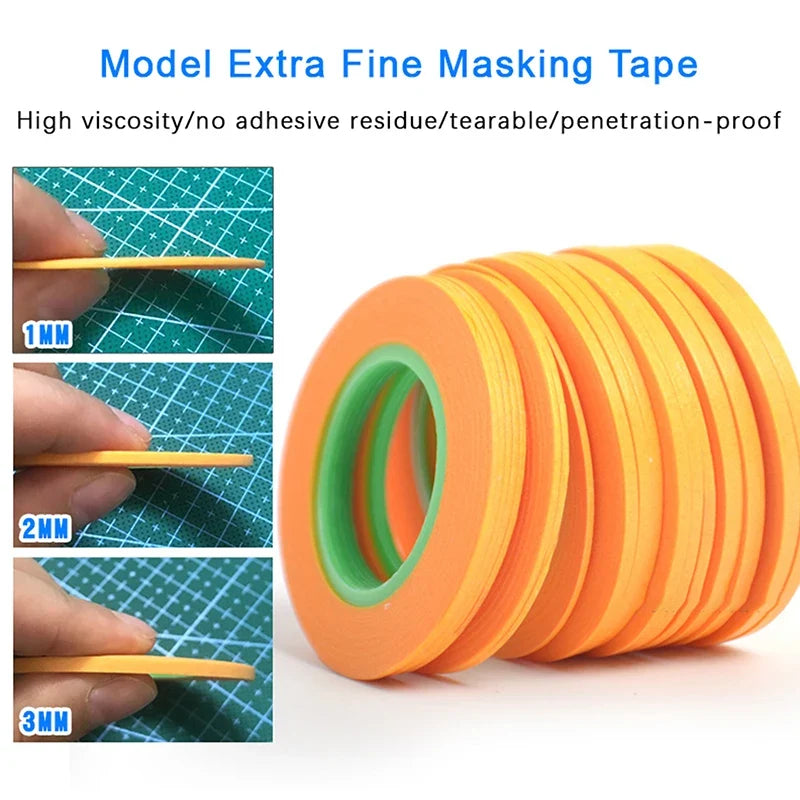 DIY Fine Line Masking Tape for Model Spraying & Coating – 18m Craft Masking Tape Qme