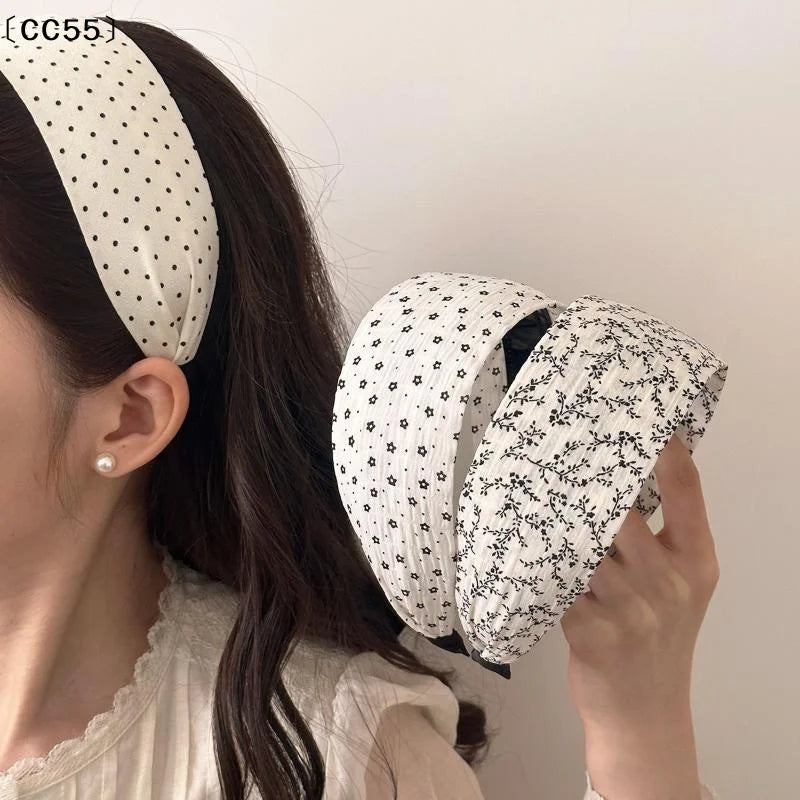 Polka Dot Padded Headband – Thick Sponge Hair Hoop, Multicolor Padded Headband Qst