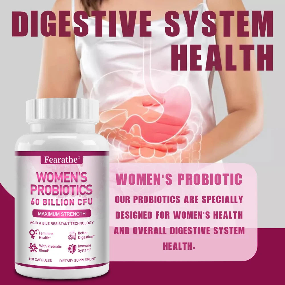 Women's Probiotic 60B CFUs – Digestive & Immune Support Probiotic Supplement Qst
