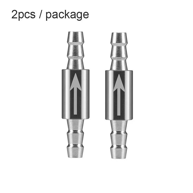 Stainless Steel CO2 Check Valve Anti-Return Aquarium (2pcs) Aquarium CO2 Valve Qme 2pcs