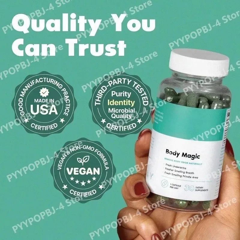 Chlorophyll Capsules Parsley & Peppermint | Vegan 30ct Herbal Supplement Qst