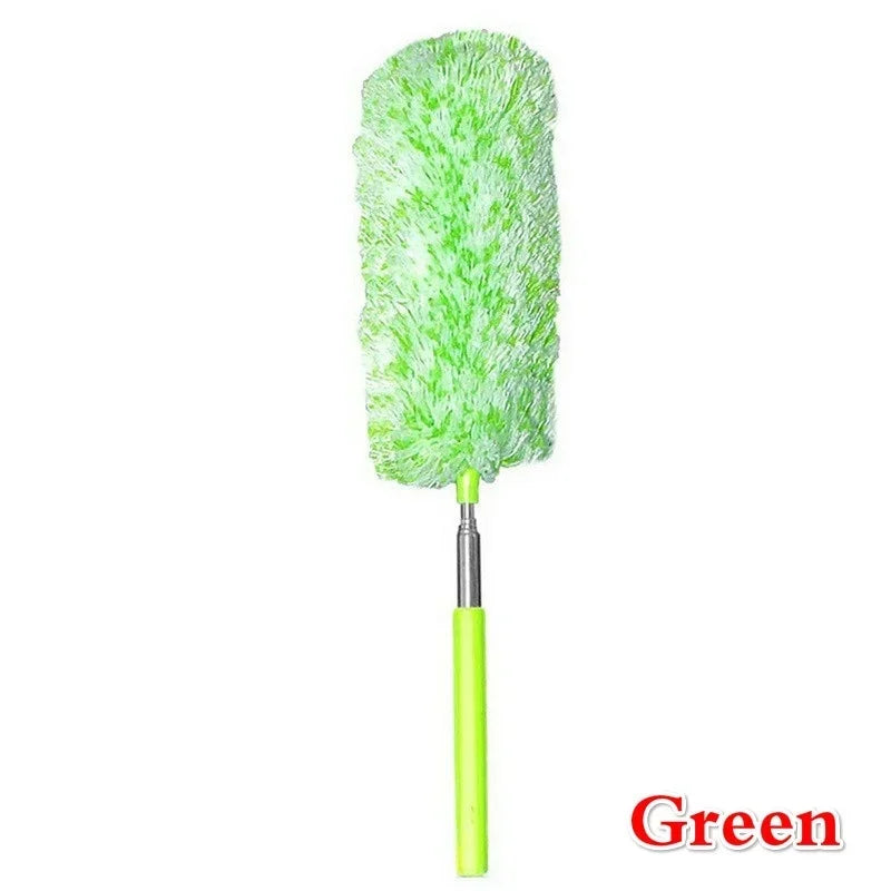 Telescopic Microfiber Electrostatic Duster – Extendable Handle Microfiber Duster Qme green