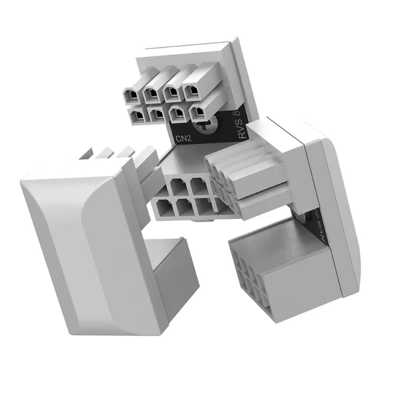 PCIe 8-Pin 6-Pin 180° GPU Power Connector Adapter | Qme GPU Power Adapter Qme