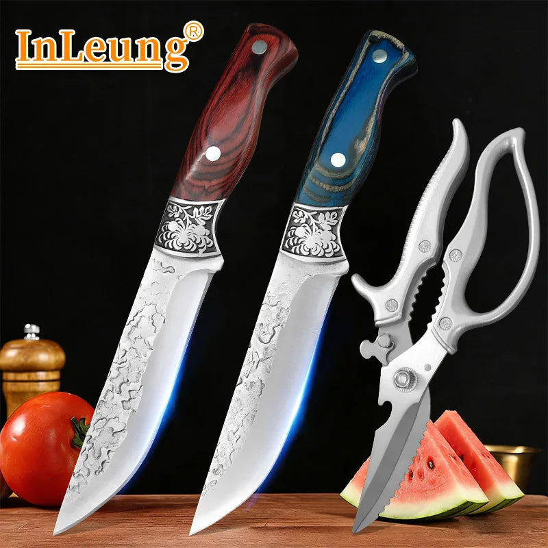 InLeung Boning Knife – Stainless Steel Kitchen Cleaver Kitchen Knife Qst