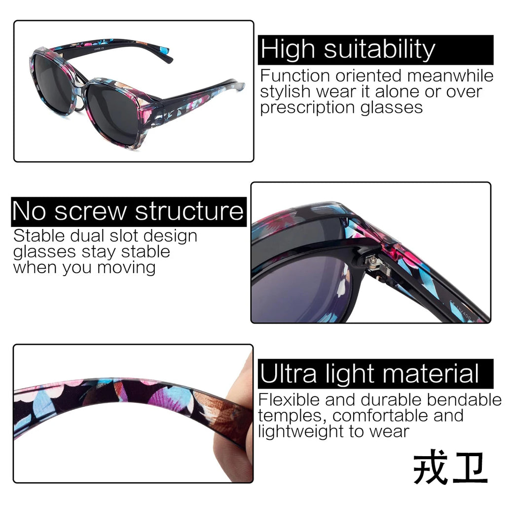 VOPHA T01 Oversized Fit-Over Sunglasses UV400 Unisex Fit-Over Sunglasses Qst