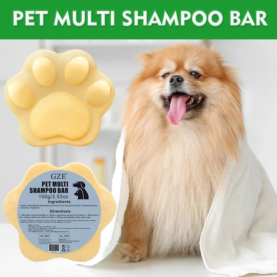 GZE 2-in-1 Pet Shampoo & Conditioner Bar for Dogs & Cats Pet Shampoo Bar Qme