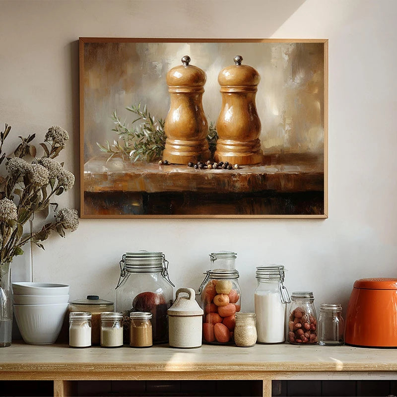 Vintage Kitchen Still Life Canvas Wall Art Poster – Unframed Canvas Wall Art Qst