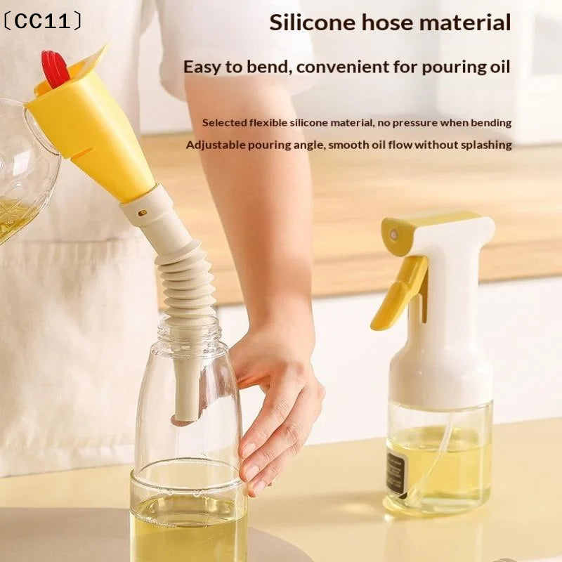 Foldable Telescopic Silicone Funnel with Snap Lock | Oil Pouring Kitchen Funnel Qme