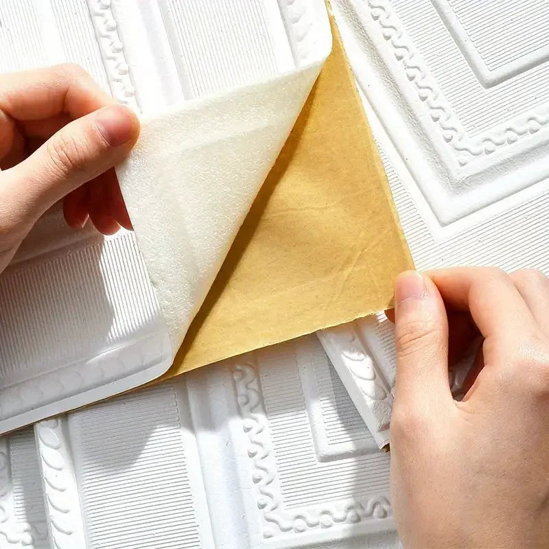 Self-Adhesive Foam Wall Panels 35x35cm – Waterproof & Padded Foam Wall Panels Qme