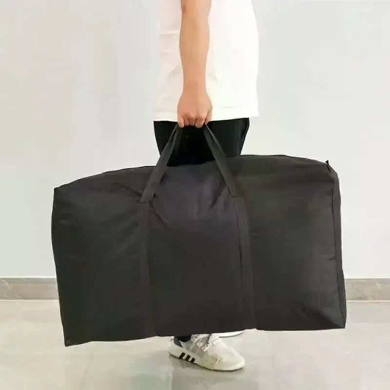 Extra Large Waterproof Moving & Storage Bag – 80x48x25cm Black Storage Tote Bag Qme