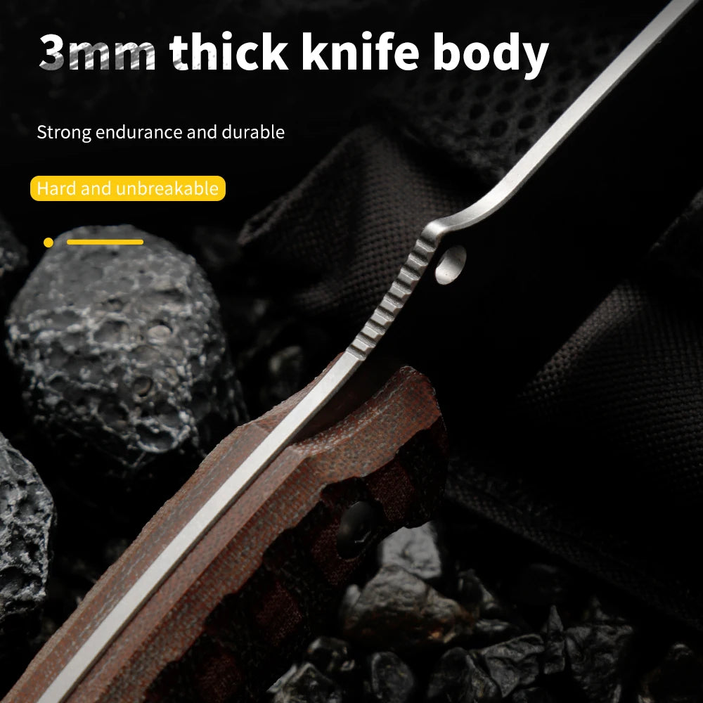 Fixed Blade Outdoor Knife – Steel Camping & Hiking Multi Tool Fixed Blade Knife Qst