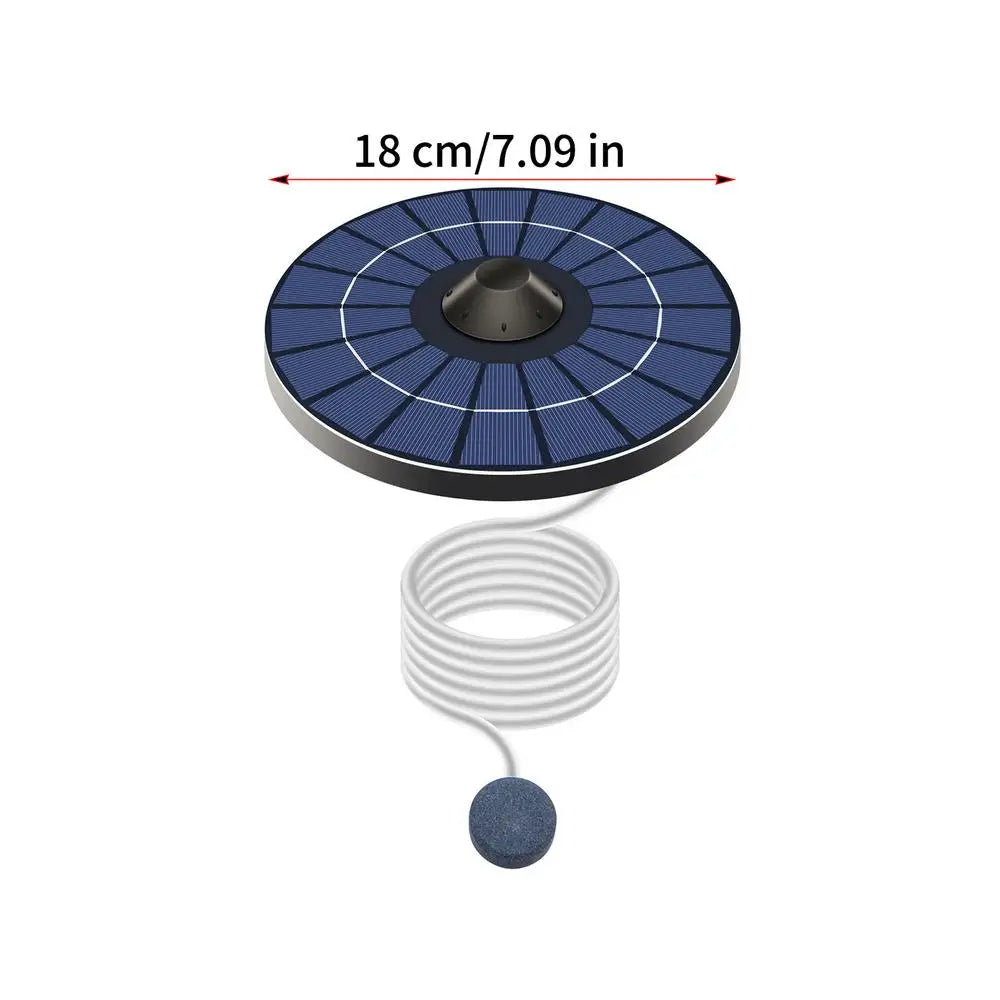 Solar Pond Aerator 2.5W Floating Air Pump with 1.5M Hose Solar Pond Aerator Qme as shown