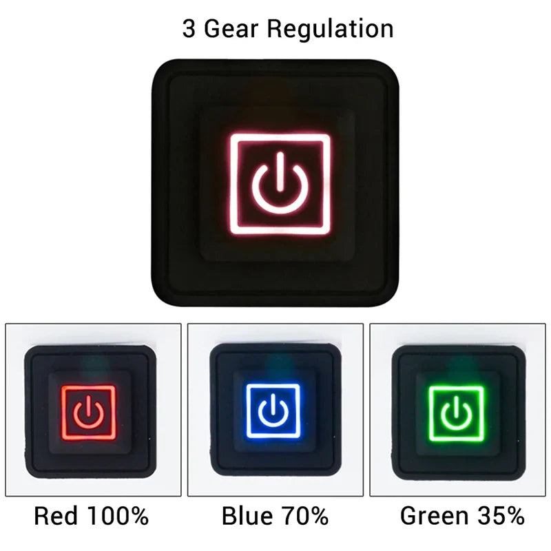 Waterproof 3-Gear Heating Switch 5V-15V Silicone Button | Qme Heating Control Switch Qme