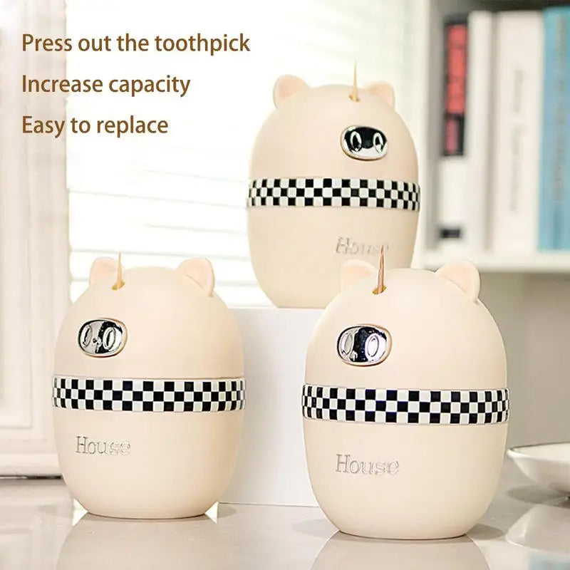 Press Lid Toothpick Holder Dispenser Box & Case | Qme Toothpick Dispenser Qme