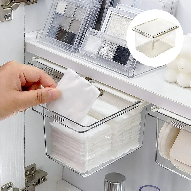 Bathroom Mirror Cabinet Pull-Out Drawer Cotton Swab Organizer Bathroom Drawer Organizer Qme