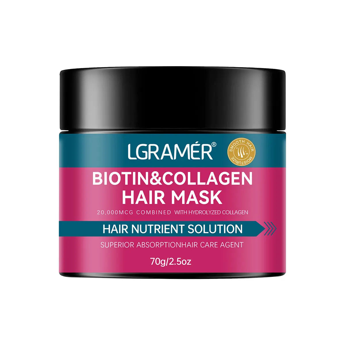 YOUNGCOME Biotin Collagen Hair Mask – Soft, Strong & Frizz-Free Hair Mask Conditioner Qst 70g